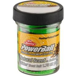Berkley PowerBait Natural Scent Glitter Trout Bait Dough Aniseed Scent Black-Spring Green Aniseed Scent/Black/Spring Green